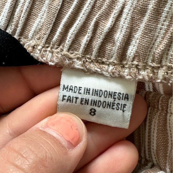 Vintage ALIA 100% Cotton Strip Shorts - Picture 6 of 8